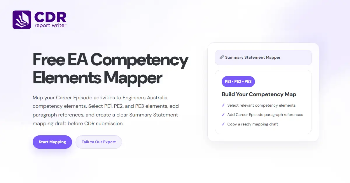 EA Competency Elements Mapper - CDR Report Writer